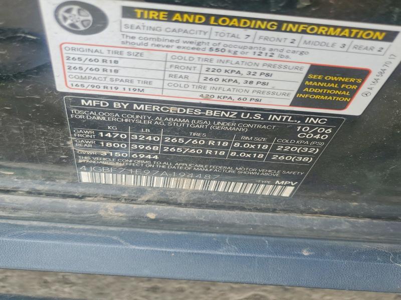 Продажа на аукционе авто 2007 Mercedes-benz Gl, vin: 4JGBF71E97A194487, номер лота: 63130516
