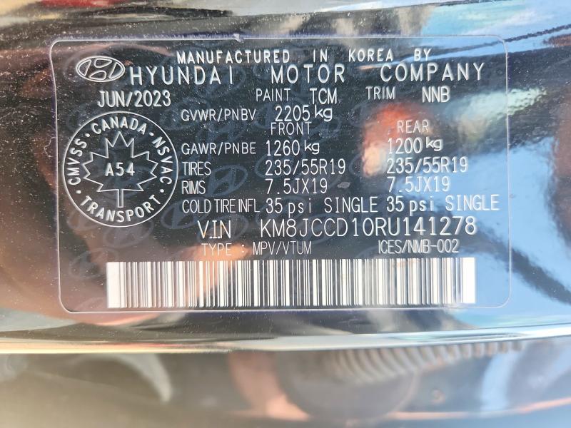Продажа на аукционе авто 2024 Hyundai Tucson, vin: KM8JCCD10RU141278, номер лота: 60246106