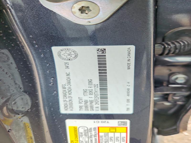 62059166 :رقم المزاد ، 2HGFE2F55TH111252 vin ، 2026 Honda Civic مزاد بيع