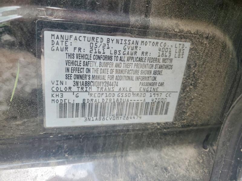 Aukcja sprzedaży 2021 Nissan Sentra, vin: 3N1AB8CV0MY284474, numer aukcji: 59624076