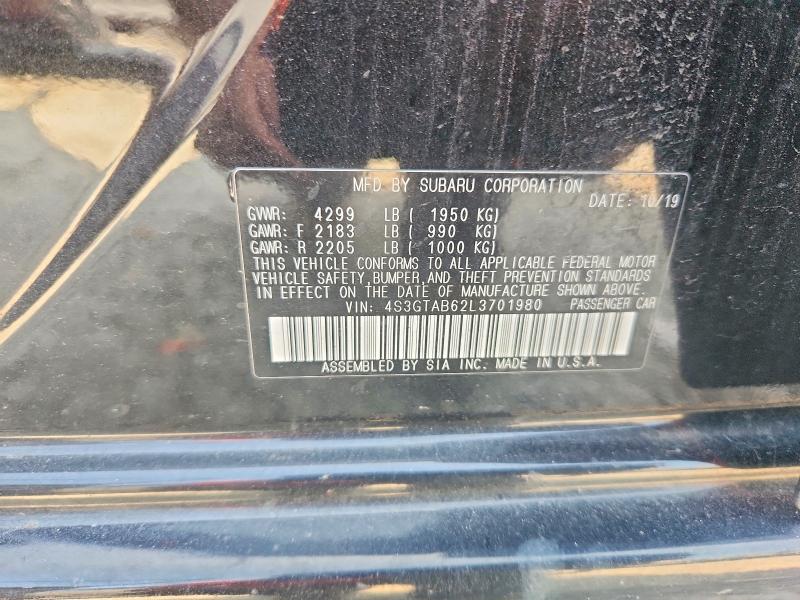 Продаж на аукціоні авто 2020 Subaru Impreza, vin: 4S3GTAB62L3701980, номер лоту: 60484916