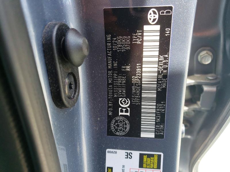 Aukcja sprzedaży 2025 Toyota Corolla, vin: 5YFB4MDE5SP233911, numer aukcji: 59587926