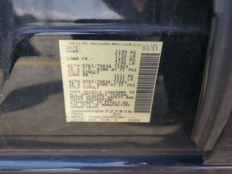 Продажа на аукционе авто 2013 Nissan Frontier, vin: 1N6AD0ER8DN727456, номер лота: 62025096