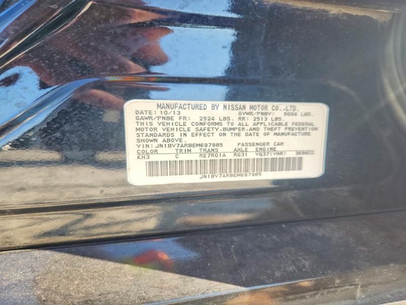 Продажа на аукционе авто 2014 Infiniti Q50, vin: JN1BV7AR8EM697985, номер лота: 60600276