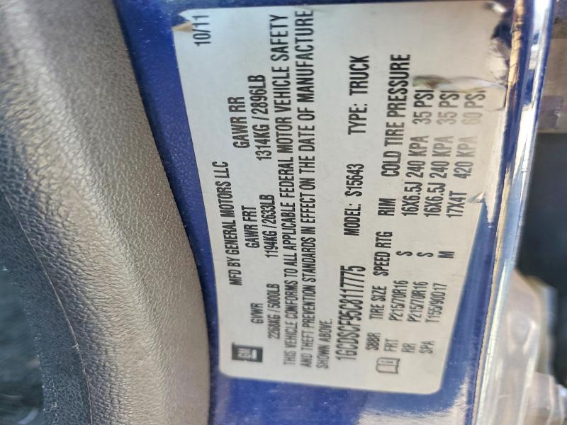61496136 :رقم المزاد ، 1GCDSCF95C8117775 vin ، 2012 Chevrolet Colorado مزاد بيع