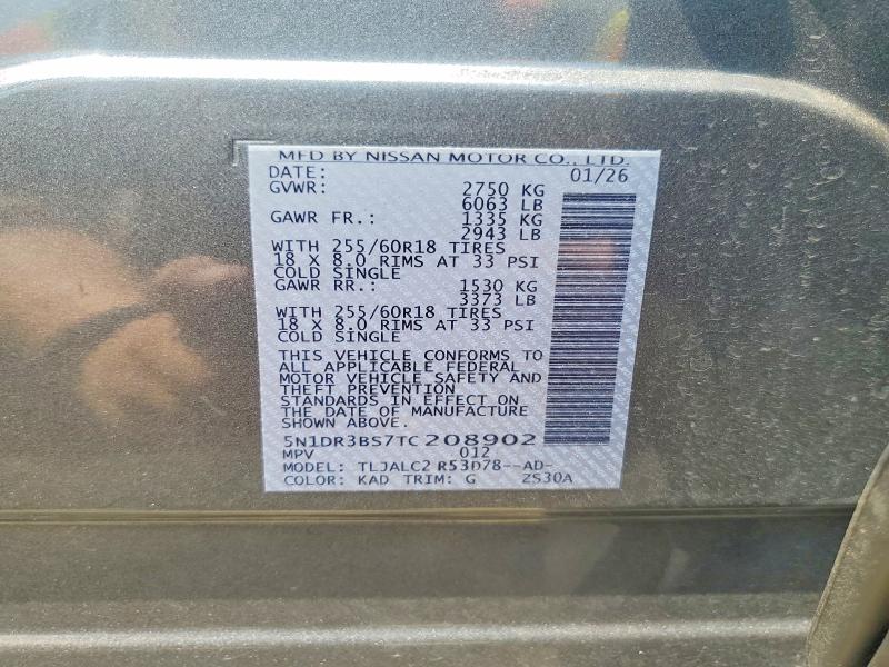 Продажа на аукционе авто 2026 Nissan Pathfinder, vin: 5N1DR3BS7TC208902, номер лота: 62714736