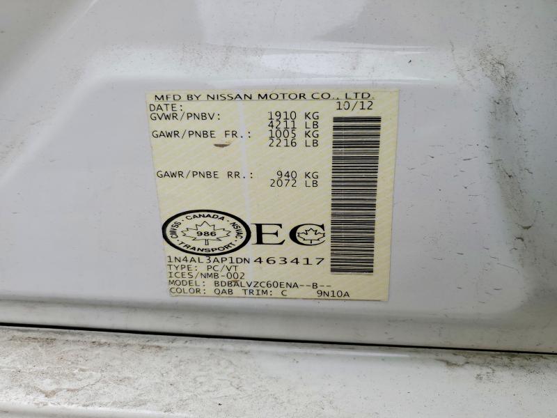 62934536 :رقم المزاد ، 1N4AL3AP1DN463417 vin ، 2013 Nissan Altima مزاد بيع