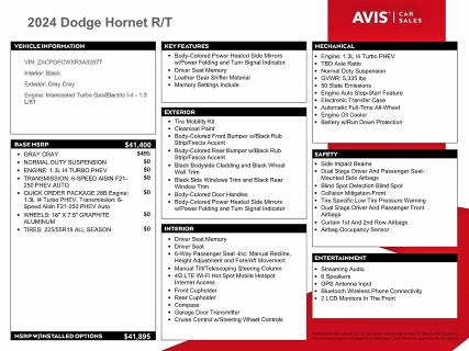 Продажа на аукционе авто 2024 Dodge Hornet, vin: ZACPDFCWXR3A32877, номер лота: 62033616