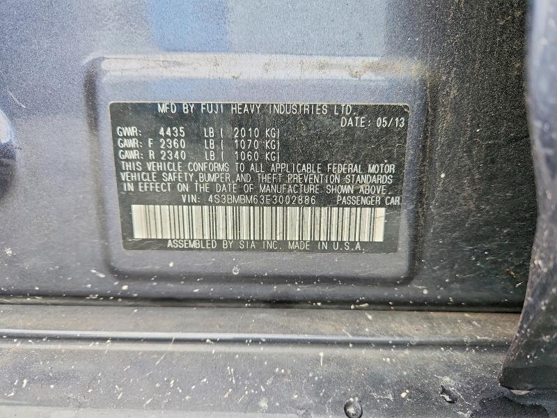 Aukcja sprzedaży 2014 Subaru Legacy, vin: 4S3BMBM63E3002886, numer aukcji: 59325336