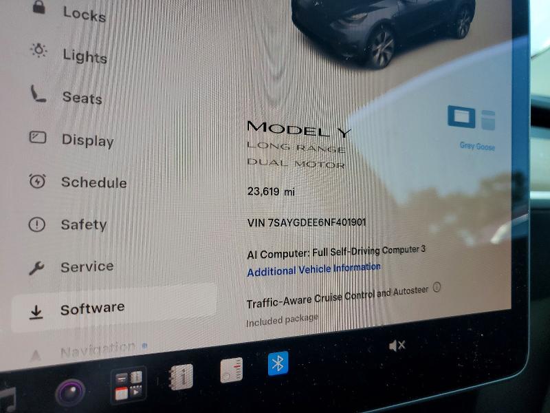 Aukcja sprzedaży 2022 Tesla Model Y, vin: 7SAYGDEE6NF401901, numer aukcji: 61847686