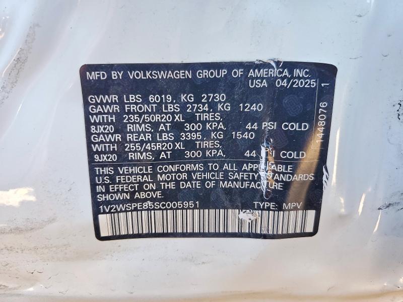 Aukcja sprzedaży 2025 Volkswagen Id.4, vin: 1V2WSPE85SC005951, numer aukcji: 61091266