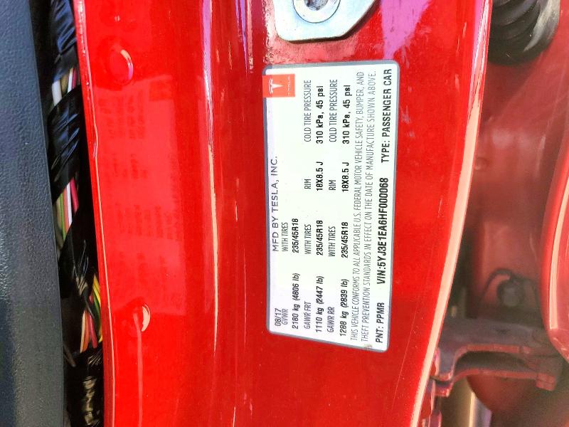 61058016 :رقم المزاد ، 5YJ3E1EA6HF000068 vin ، 2017 Tesla Model 3 مزاد بيع