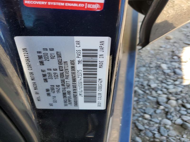 Aukcja sprzedaży 2016 Mazda 6, vin: JM1GJ1U50G1473375, numer aukcji: 59709316