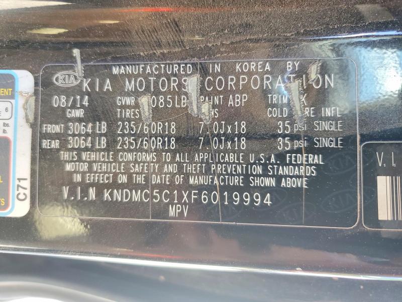 Продаж на аукціоні авто 2015 Kia Sedona, vin: KNDMC5C1XF6019994, номер лоту: 60236406