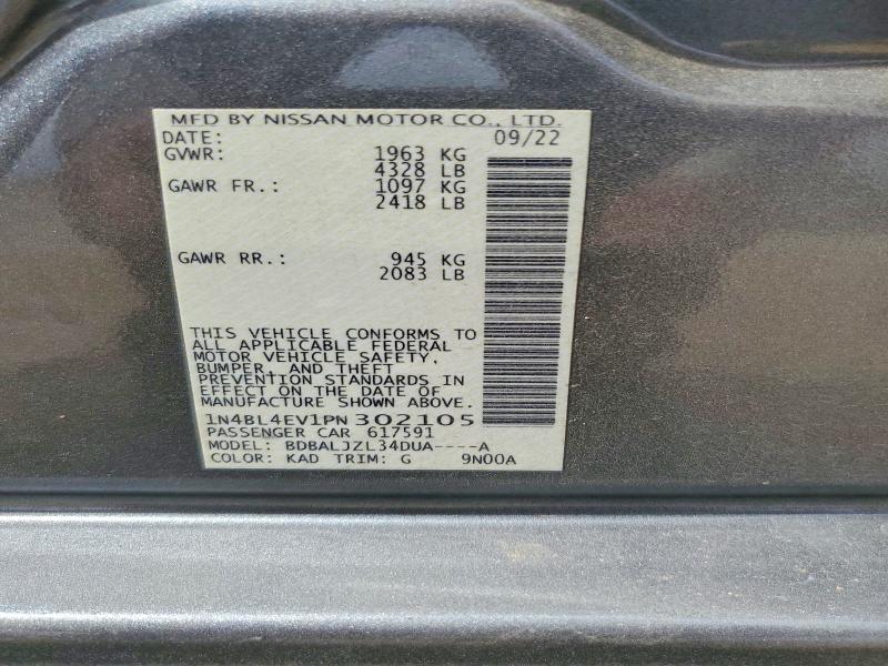 61758536 :رقم المزاد ، 1N4BL4EV1PN302105 vin ، 2023 Nissan Altima مزاد بيع