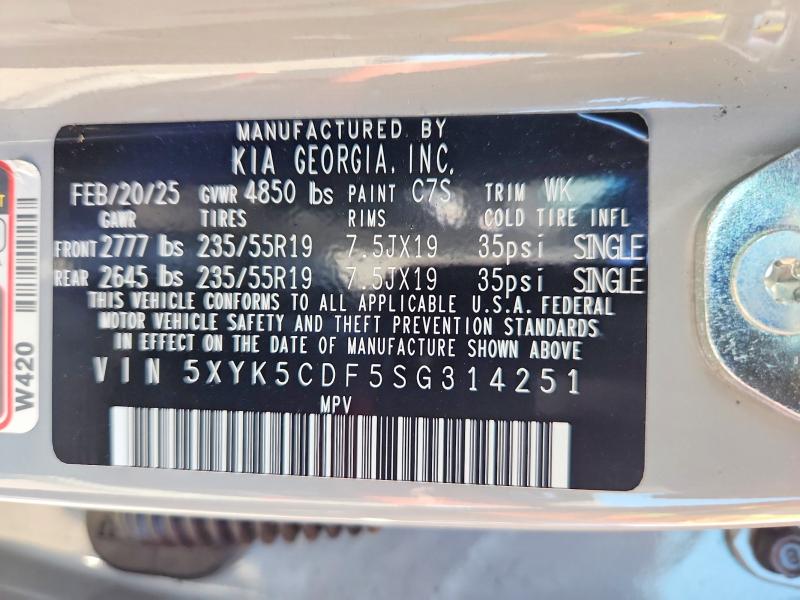 Продаж на аукціоні авто 2025 Kia Sportage, vin: 5XYK5CDF5SG314251, номер лоту: 59173066
