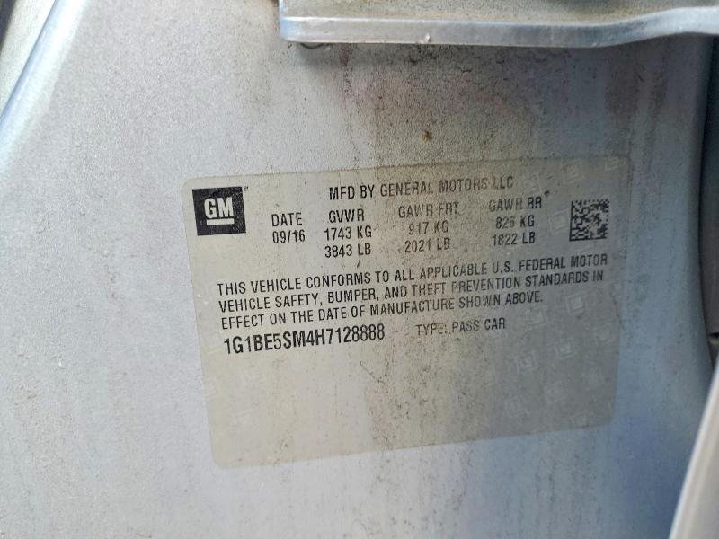 63227646 :رقم المزاد ، 1G1BE5SM4H7128888 vin ، 2017 Chevrolet Cruze مزاد بيع