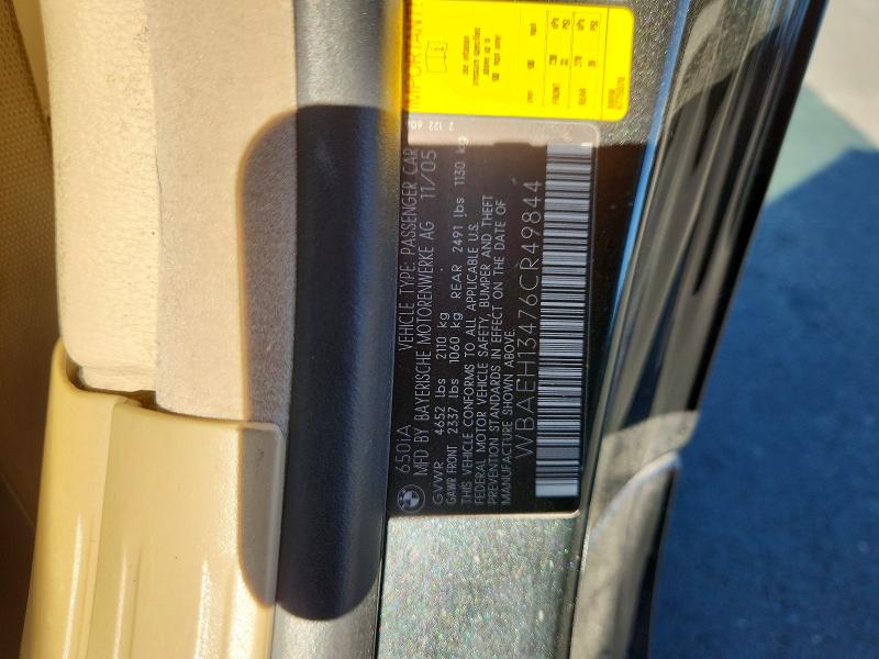 Aukcja sprzedaży 2006 Bmw 650, vin: WBAEH13476CR49844, numer aukcji: 61589906