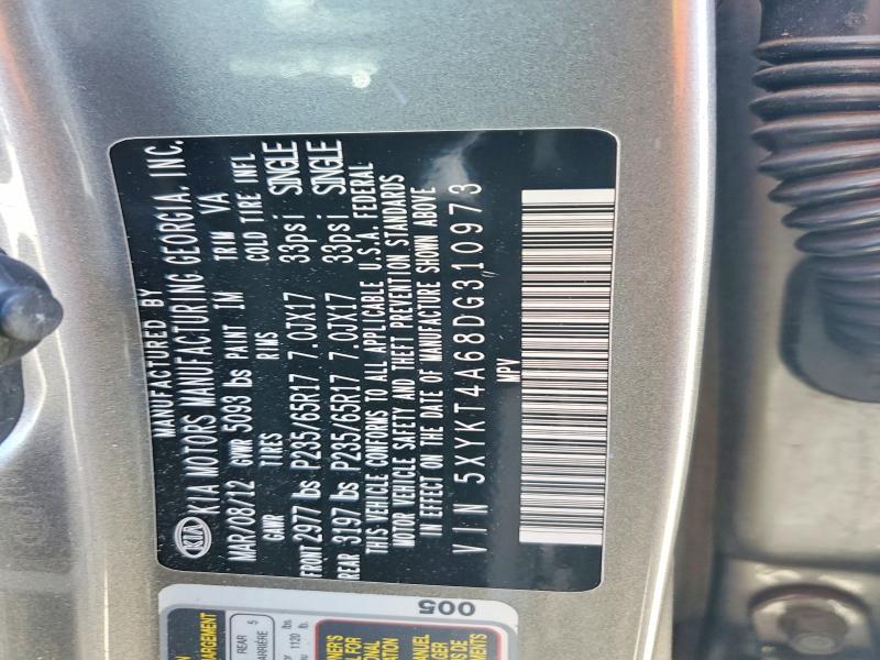Aukcja sprzedaży 2013 Kia Sorento, vin: 5XYKT4A68DG310973, numer aukcji: 61791466