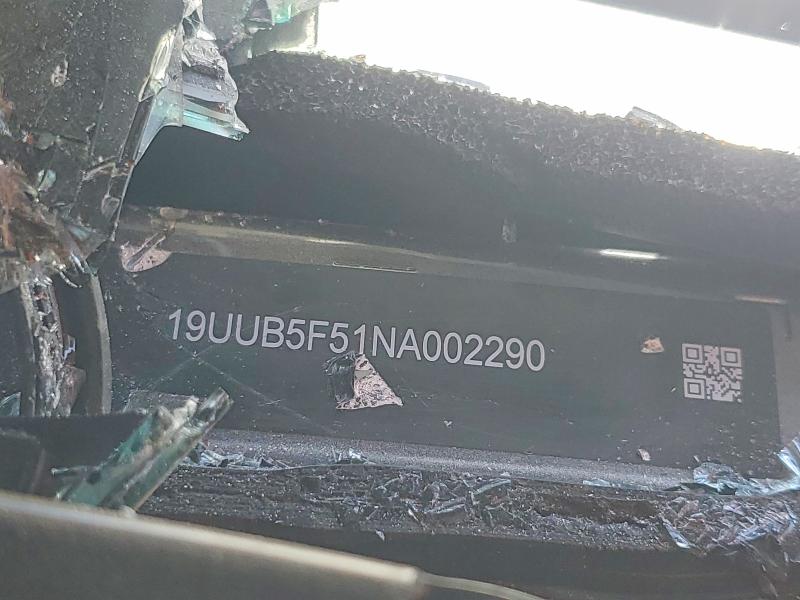 55643466 :رقم المزاد ، 19UUB5F51NA002290 vin ، 2022 Acura Tlx مزاد بيع