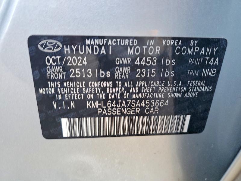 Продаж на аукціоні авто 2025 Hyundai Sonata, vin: KMHL64JA7SA453664, номер лоту: 63608576