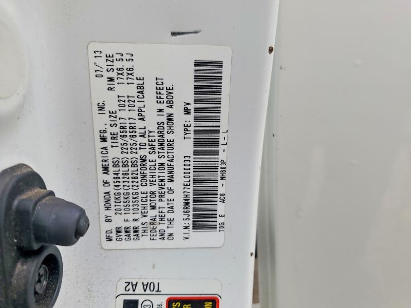 61606956 :رقم المزاد ، 5J6RM4H77EL000033 vin ، 2014 Honda Cr-v مزاد بيع