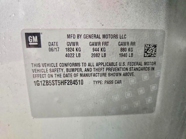 Продажа на аукционе авто 2017 Chevrolet Malibu, vin: 1G1ZB5ST5HF284510, номер лота: 59539516