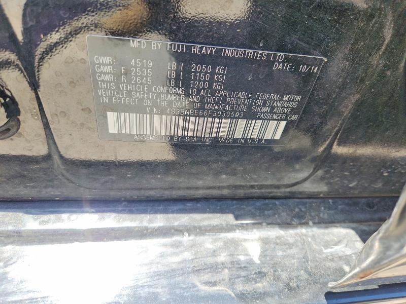 Продажа на аукционе авто 2015 Subaru Legacy, vin: 4S3BNBE66F3030503, номер лота: 62079696