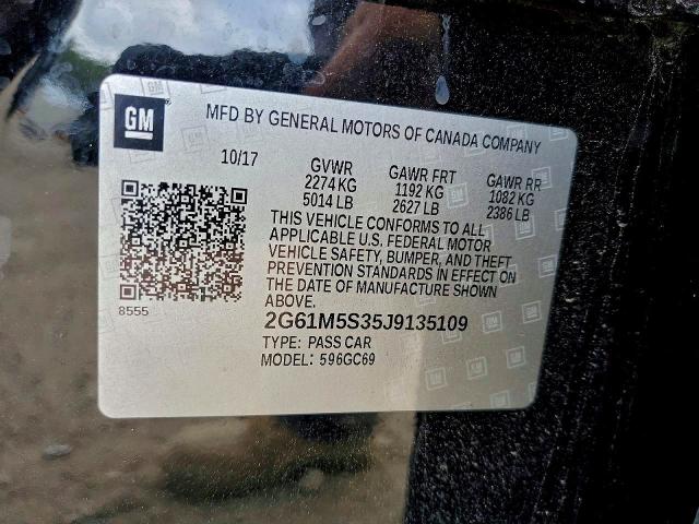 Aukcja sprzedaży 2018 Cadillac Xts, vin: 2G61M5S35J9135109, numer aukcji: 62350126