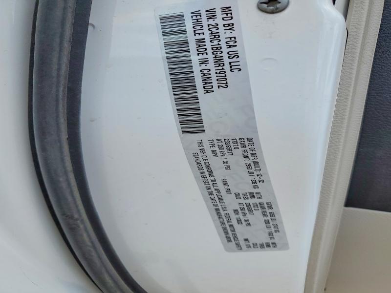59871456 :رقم المزاد ، 2C4RC1BG4NR197072 vin ، 2022 Chrysler Pacifica مزاد بيع