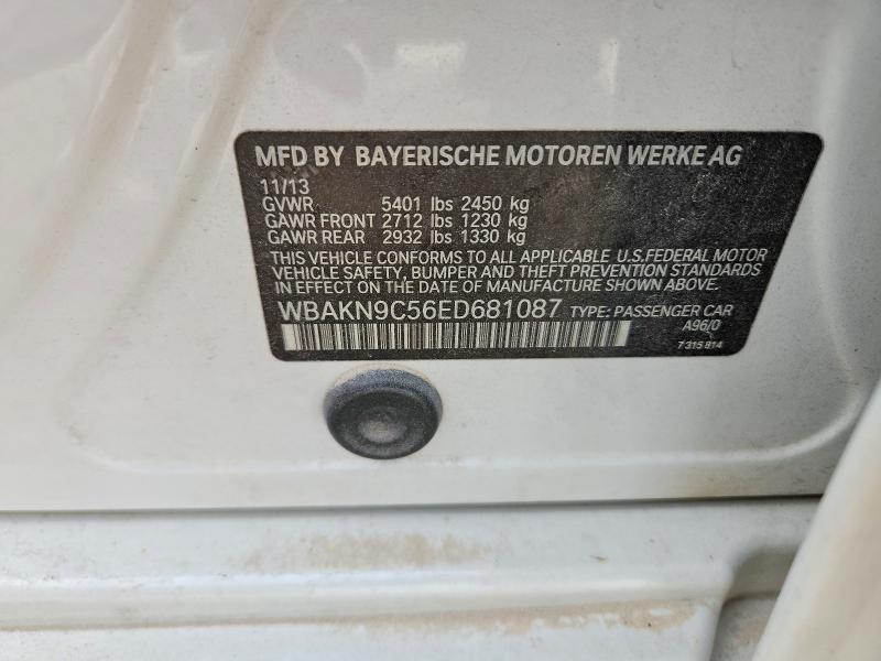 Aukcja sprzedaży 2014 Bmw 550, vin: WBAKN9C56ED681087, numer aukcji: 61603196