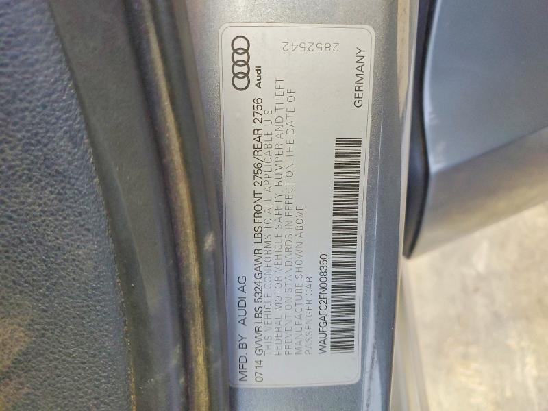 2015 Audi A6 მანქანა იყიდება აუქციონზე, vin: WAUFGAFC2FN008350, აუქციონის ნომერი: 62807756