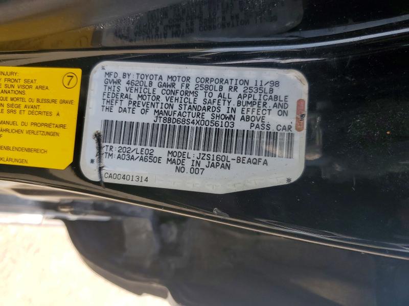Продажа на аукционе авто 1999 Lexus Gs, vin: JT8BD68S4X0056103, номер лота: 61496576