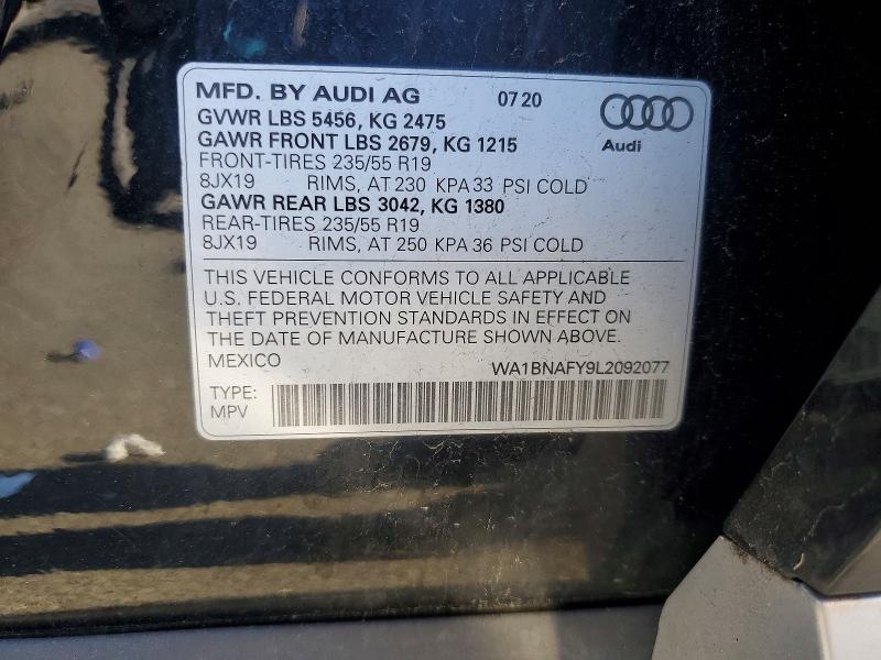 Продажа на аукционе авто 2020 Audi Q5, vin: WA1BNAFY9L2092077, номер лота: 62891586
