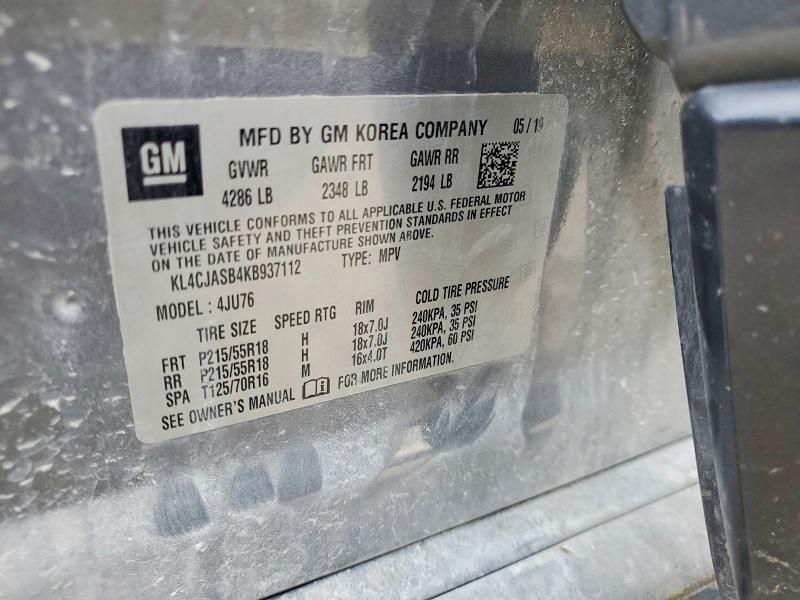 Продаж на аукціоні авто 2019 Buick Encore, vin: KL4CJASB4KB937112, номер лоту: 61871986