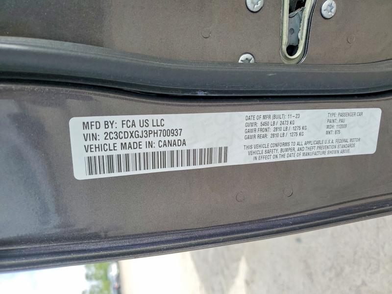 Продажа на аукционе авто 2023 Dodge Charger, vin: 2C3CDXGJ3PH700937, номер лота: 61760176