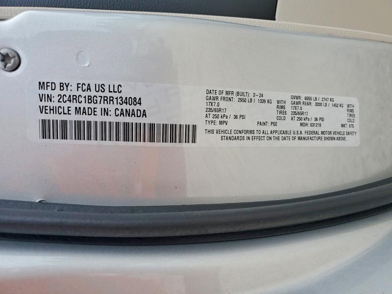 Продажа на аукционе авто 2024 Chrysler Pacifica, vin: 2C4RC1BG7RR134084, номер лота: 62755846