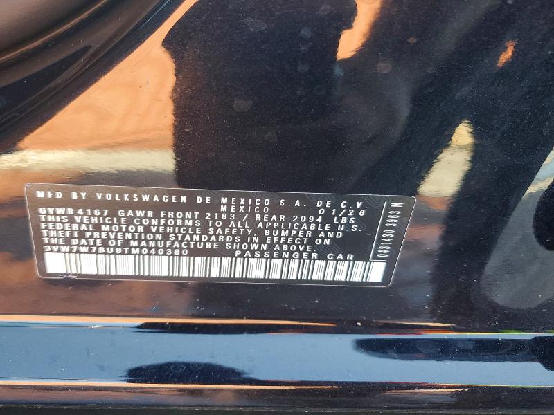 Aukcja sprzedaży 2026 Volkswagen Jetta, vin: 3VW7W7BU8TM040380, numer aukcji: 60881146