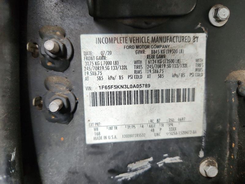 Aukcja sprzedaży 2020 Ford F59, vin: 1F65F5KN3L0A05789, numer aukcji: 61498056