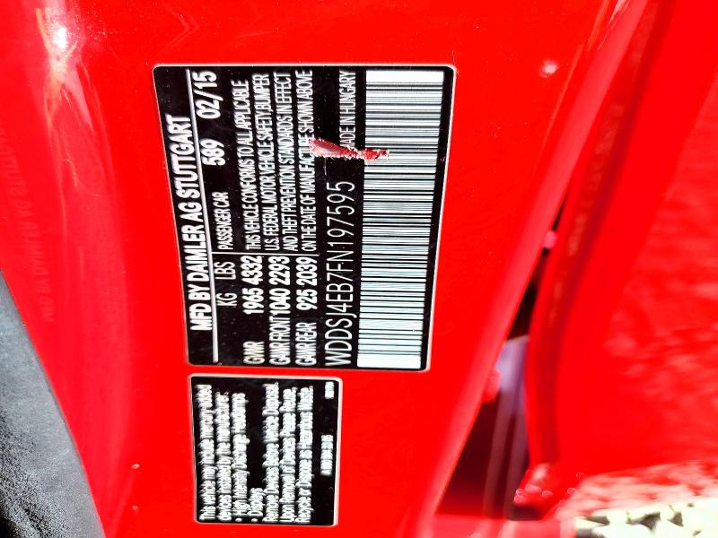 Aukcja sprzedaży 2015 Mercedes-benz Cla, vin: WDDSJ4EB7FN197595, numer aukcji: 62857996