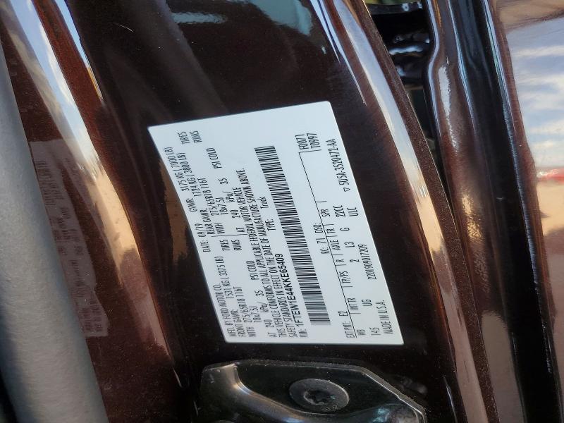 Auction sale of the 2019 Ford F150, vin: 1FTEW1E44KKE65409, lot number: 62487016