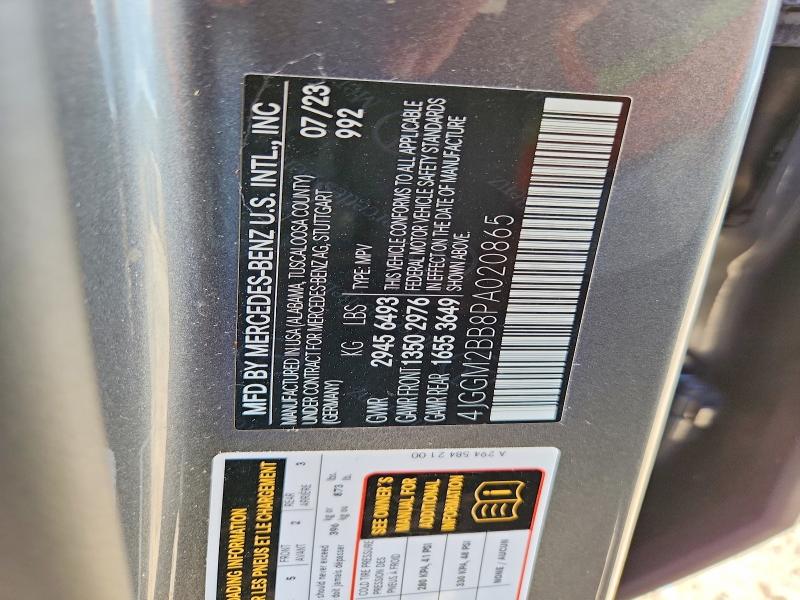 61639036 :رقم المزاد ، 4JGGM2BB8PA020865 vin ، 2023 Mercedes-benz Eqe Suv مزاد بيع