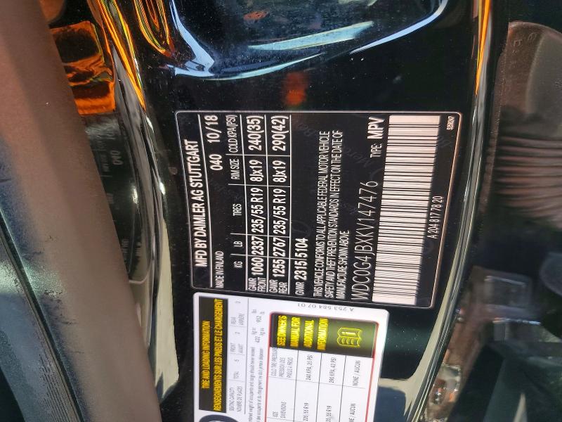 Продажа на аукционе авто 2019 Mercedes-benz Glc, vin: WDC0G4JBXKV147476, номер лота: 60262366