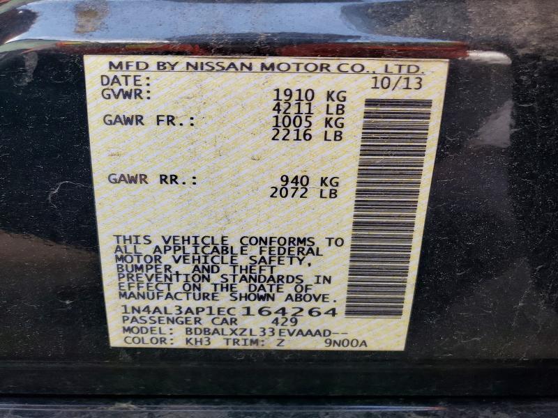 62420986 :رقم المزاد ، 1N4AL3AP1EC164264 vin ، 2014 Nissan Altima مزاد بيع