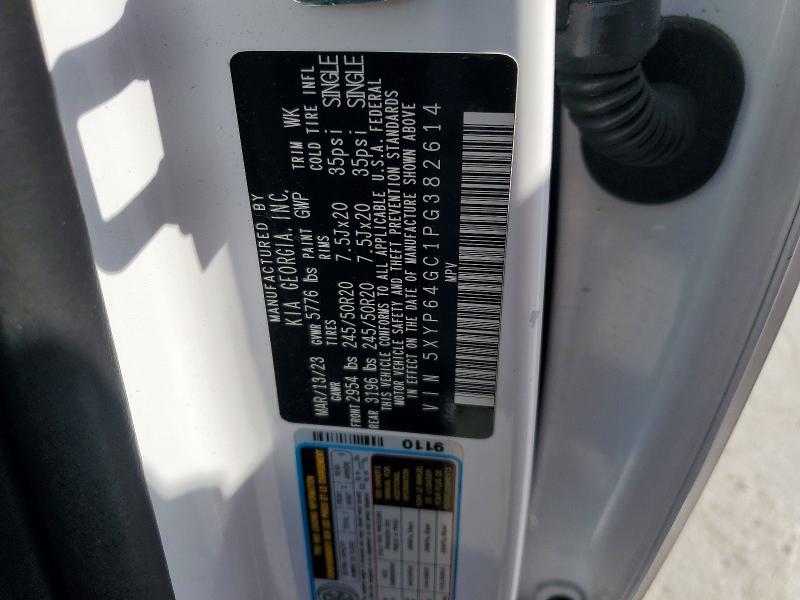 85606655 :رقم المزاد ، 5XYP64GC1PG382614 vin ، 2023 Kia Telluride مزاد بيع