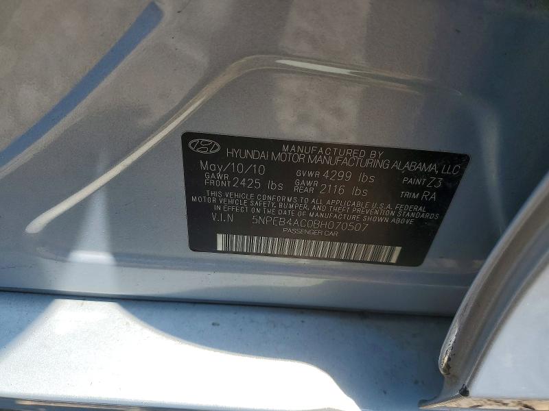 Aukcja sprzedaży 2011 Hyundai Sonata, vin: 5NPEB4AC0BH070507, numer aukcji: 76292785
