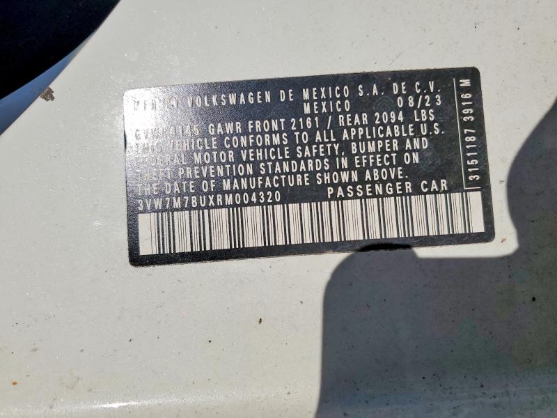 Продаж на аукціоні авто 2024 Volkswagen Jetta, vin: 3VW7M7BUXRM004320, номер лоту: 60615176