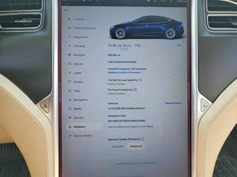 Aukcja sprzedaży 2017 Tesla Model S, vin: 5YJSA1E13HF213258, numer aukcji: 60254646