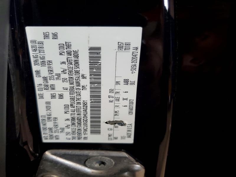 Продажа на аукционе авто 2017 Ford Escape, vin: 1FMCU0GD3HUA02951, номер лота: 59801866