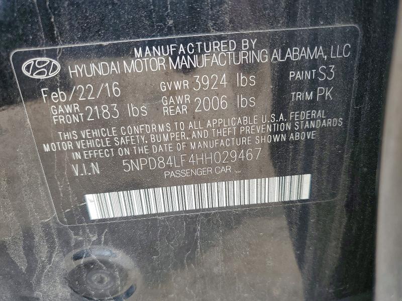 Продаж на аукціоні авто 2017 Hyundai Elantra, vin: 5NPD84LF4HH029467, номер лоту: 61134326